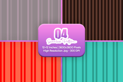 Bold Contrast Stripe Seamless Digital Paper Pack Product Image 1