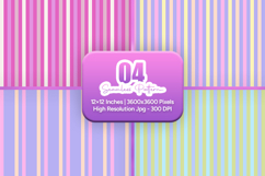 Vibrant Pastel Stripe Pattern Pack Product Image 1