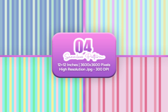 Pastel Seamless Stripes Pattern Bundle Product Image 1