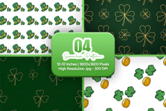 Luxury Gold Clover Seamless Set - Leprechaun &amp; Clovers Product Image 1