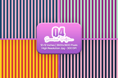 Colorful Retro Stripe Seamless Pattern Product Image 1