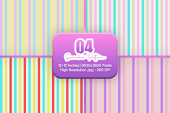 Pastel Seamless Striped Pattern Pack Product Image 1
