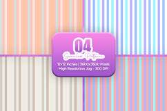 Candy Pastel Stripe Seamless Digital Paper Bundle Product Image 1