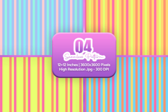 Bright Rainbow Stripe Seamless Digital Paper Pack Product Image 1