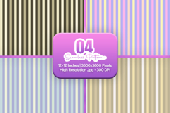 Elegant Contrast Stripe Seamless Digital Paper Pack Product Image 1
