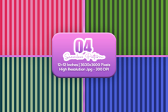 Bold Pink Green Stripe Pattern Set Product Image 1