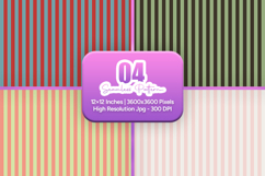 Muted Retro Stripe Seamless Pattern Product Image 1