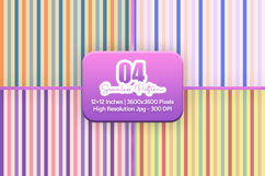 Colorful Pastel Stripe Seamless Digital Paper Pack Product Image 1