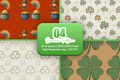 St. Patrick's Day Seamless Patterns - Leprechaun &amp; Clovers Product Image 1