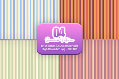 Seasonal Stripe Seamless Digital Paper Bundle Product Image 1