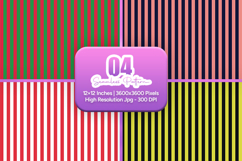 Bold Color Stripe Seamless Pattern Set Product Image 1