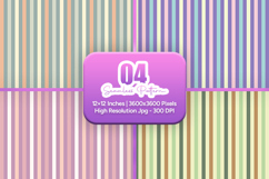 Pastel Mix Stripe Seamless Digital Paper Bundle Product Image 1