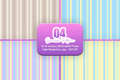 Spring Pastel Stripe Seamless Digital Paper Bundle Product Image 1