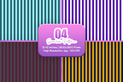 Bold Teal Purple Stripe Pattern Set Product Image 1