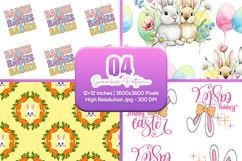 Cute Easter Bunny Seamless Pattern Product Image 1