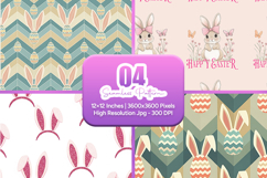 Pastel Bunny Ears Easter Seamless Pattern Product Image 1