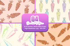 Easter Carrot Seamless Pattern Product Image 1