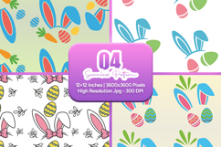 Easter Bunny Ears Seamless Pattern Product Image 1
