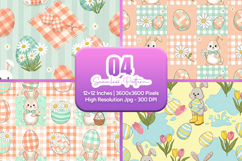 Cute Easter Bunny Seamless Pattern Product Image 1