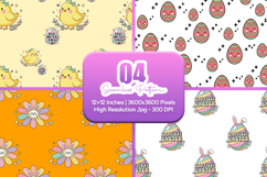 Cute Easter Chick Egg Seamless Pattern Product Image 1