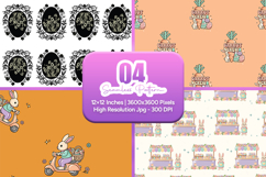 Easter Bunny Carrot Seamless Pattern Product Image 1