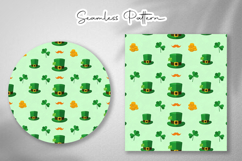 St Patrick Fun Seamless Pattern Set - Leprechaun &amp; Clovers Product Image 4