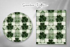 Lucky Clover Plaid Seamless Patterns - Leprechaun &amp; Clovers Product Image 4