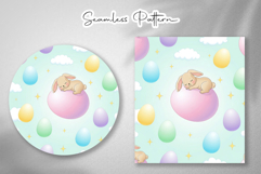 Cute Easter Bunny Eggs Seamless Pattern Product Image 4