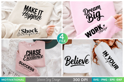 inspirational typography svg,Positive quotes Sleeve Svg Product Image 1