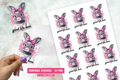 Good life ever cute rabbit printable sticker Product Image 1