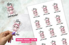 Just chilling with my pops cute rabbit sticker design Product Image 1