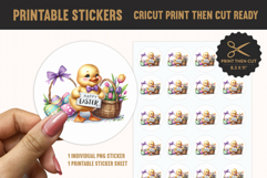 Easter Chick Printable Sticker PNG Product Image 1