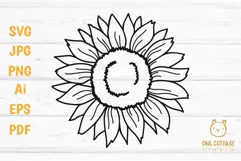 Single Sunflower svg