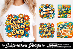 Summer Vibes Daisy Sublimation Design Product Image 1