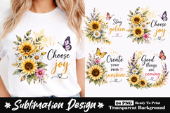 Watercolor butterfly with positive quotes sublimation design Product Image 1