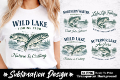 Wild Lake Fishing Club Nature Is Calling Vintage Sublimation Product Image 1