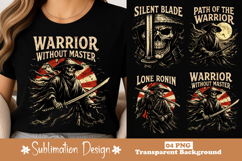 Warrior Without Master Ronin Samurai Skull Graphic Design Product Image 1