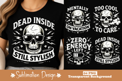 Dead Inside Still Stylish Skull Sunglasses Graphic Design Product Image 1