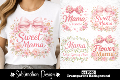 Sweet Mama Floral Mother’s Day Sublimation Design Product Image 1