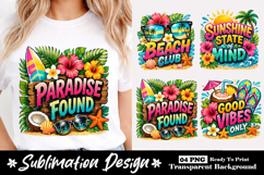 Summer Paradise Found Sublimation Design Product Image 1