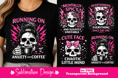 Skull face typography clipart sublimation png Product Image 1