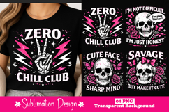 Zero Chill Club Skeleton Hand Sublimation Design PNG Product Image 1
