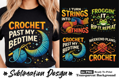 Crochet Past My Bedtime Funny Night Crochet Sublimation Product Image 1