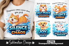 Self Peace &amp; Silence Quotes Sublimation Design Product Image 1