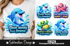 Ocean Animal Quotes Sublimation Design Product Image 1