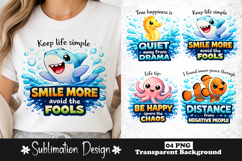 Happy Ocean Animal Quotes Sublimation Design Product Image 1