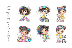Cute baby girl clipart Product Image 2