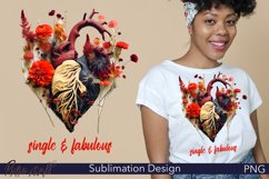 Single and Fabulous Quote | Anti Valentines Day Sublimation Product Image 1