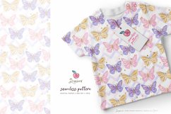 Cute Butterflies Seamless Pattern 006 Product Image 5