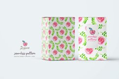 Spring Seamless Pattern, watercolor flowers and greenery 008 Product Image 5